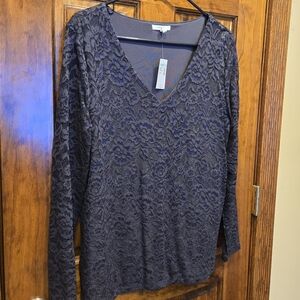 Maurices Floral Lace V-Neck Blouse NWT Large